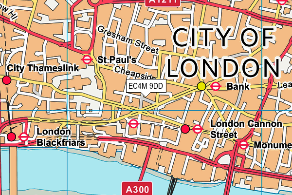 EC4M 9DD map - OS VectorMap District (Ordnance Survey) EC4M 9DD map - OS VectorMap District (Ordnance Survey)