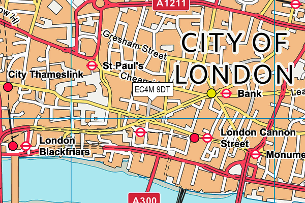EC4M 9DT map - OS VectorMap District (Ordnance Survey) EC4M 9DT map - OS VectorMap District (Ordnance Survey)