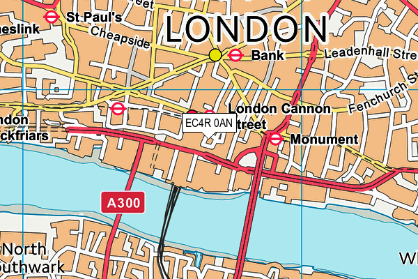 EC4R 0AN map - OS VectorMap District (Ordnance Survey) EC4R 0AN map - OS VectorMap District (Ordnance Survey)