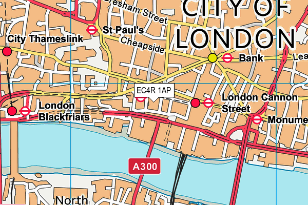 EC4R 1AP map - OS VectorMap District (Ordnance Survey) EC4R 1AP map - OS VectorMap District (Ordnance Survey)