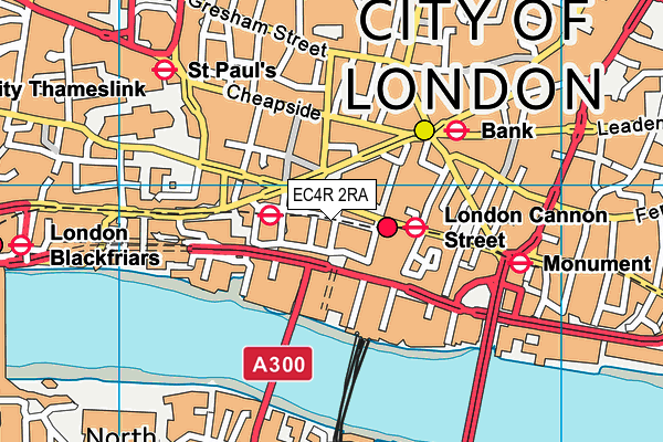 EC4R 2RA map - OS VectorMap District (Ordnance Survey) EC4R 2RA map - OS VectorMap District (Ordnance Survey)