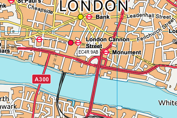 EC4R 9AB map - OS VectorMap District (Ordnance Survey) EC4R 9AB map - OS VectorMap District (Ordnance Survey)