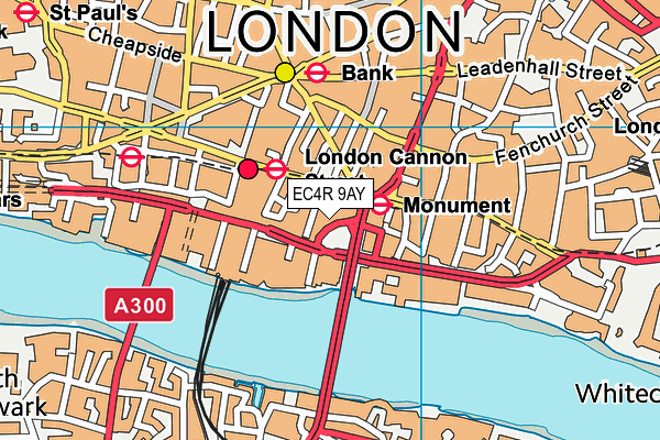 EC4R 9AY map - OS VectorMap District (Ordnance Survey) EC4R 9AY map - OS VectorMap District (Ordnance Survey)