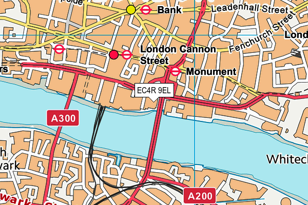 EC4R 9EL map - OS VectorMap District (Ordnance Survey)