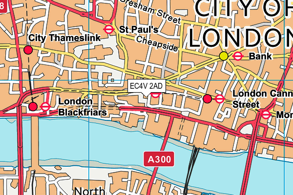 EC4V 2AD map - OS VectorMap District (Ordnance Survey) EC4V 2AD map - OS VectorMap District (Ordnance Survey)