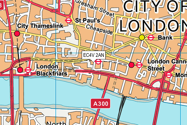 EC4V 2AN map - OS VectorMap District (Ordnance Survey) EC4V 2AN map - OS VectorMap District (Ordnance Survey)