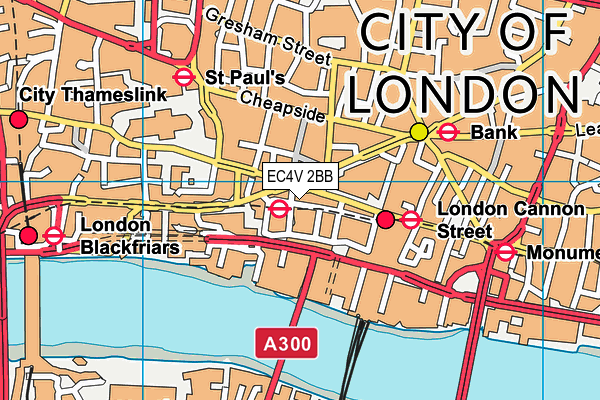 EC4V 2BB map - OS VectorMap District (Ordnance Survey) EC4V 2BB map - OS VectorMap District (Ordnance Survey)