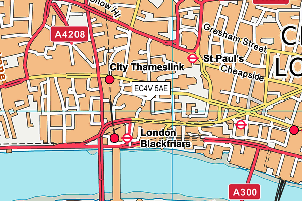 EC4V 5AE map - OS VectorMap District (Ordnance Survey) EC4V 5AE map - OS VectorMap District (Ordnance Survey)