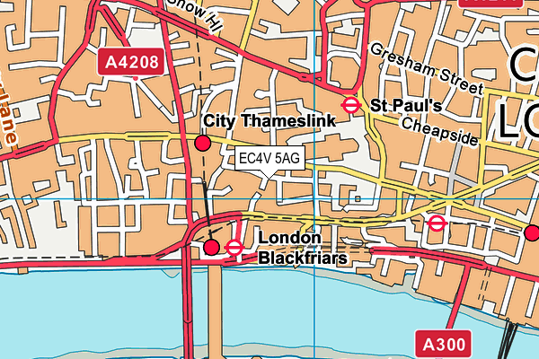 EC4V 5AG map - OS VectorMap District (Ordnance Survey) EC4V 5AG map - OS VectorMap District (Ordnance Survey)