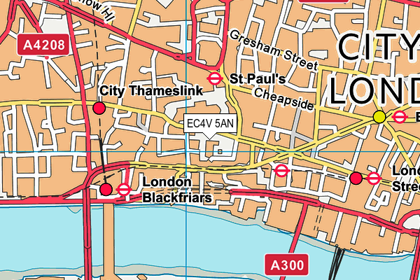EC4V 5AN map - OS VectorMap District (Ordnance Survey) EC4V 5AN map - OS VectorMap District (Ordnance Survey)