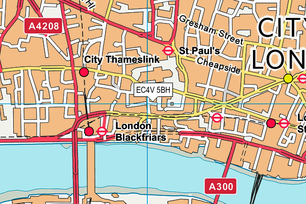 EC4V 5BH map - OS VectorMap District (Ordnance Survey) EC4V 5BH map - OS VectorMap District (Ordnance Survey)