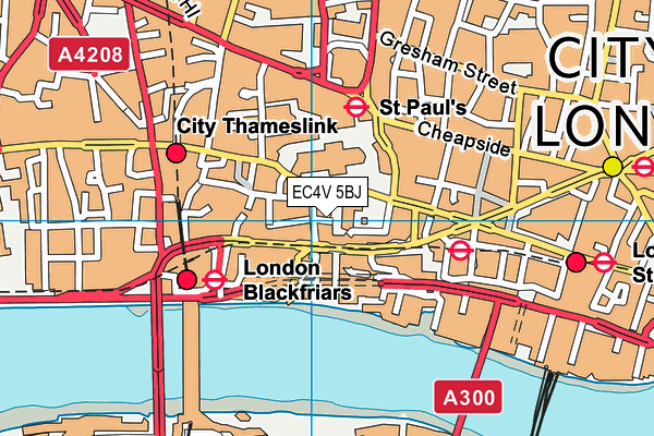 EC4V 5BJ map - OS VectorMap District (Ordnance Survey) EC4V 5BJ map - OS VectorMap District (Ordnance Survey)