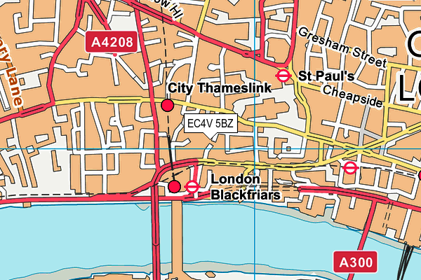 EC4V 5BZ map - OS VectorMap District (Ordnance Survey) EC4V 5BZ map - OS VectorMap District (Ordnance Survey)