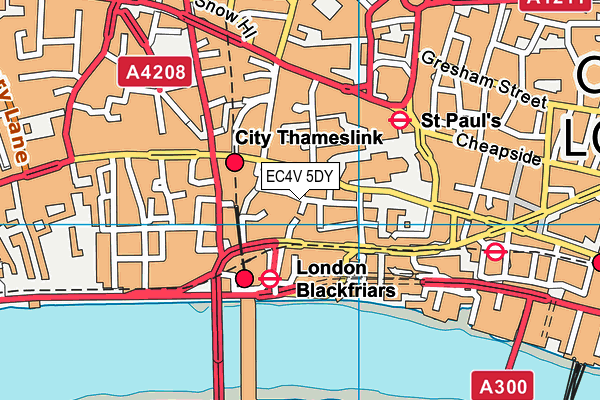 EC4V 5DY map - OS VectorMap District (Ordnance Survey) EC4V 5DY map - OS VectorMap District (Ordnance Survey)