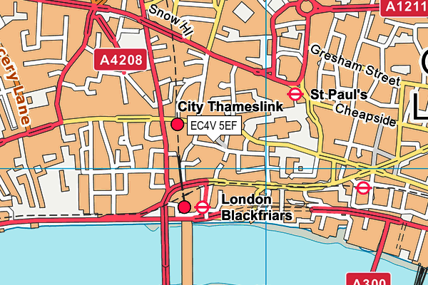 EC4V 5EF map - OS VectorMap District (Ordnance Survey) EC4V 5EF map - OS VectorMap District (Ordnance Survey)