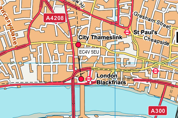 EC4V 5EU map - OS VectorMap District (Ordnance Survey)
