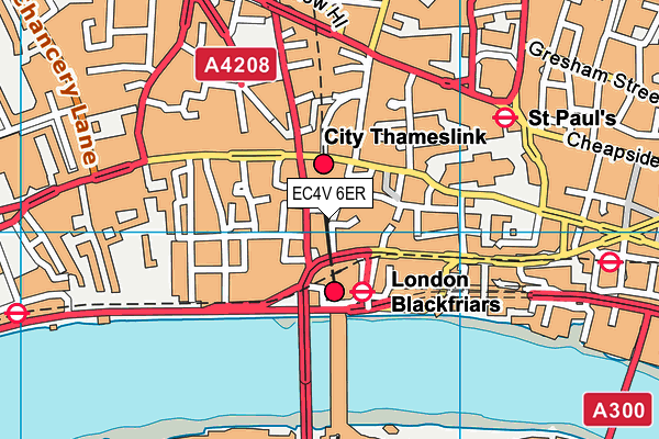EC4V 6ER map - OS VectorMap District (Ordnance Survey)
