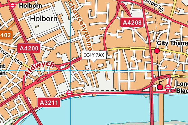 EC4Y 7AX map - OS VectorMap District (Ordnance Survey) EC4Y 7AX map - OS VectorMap District (Ordnance Survey)