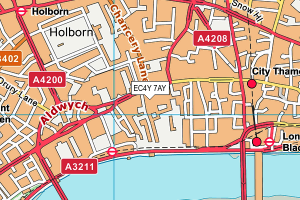 EC4Y 7AY map - OS VectorMap District (Ordnance Survey) EC4Y 7AY map - OS VectorMap District (Ordnance Survey)