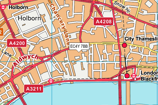 EC4Y 7BB map - OS VectorMap District (Ordnance Survey) EC4Y 7BB map - OS VectorMap District (Ordnance Survey)