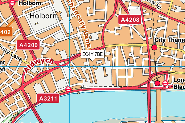 EC4Y 7BE map - OS VectorMap District (Ordnance Survey) EC4Y 7BE map - OS VectorMap District (Ordnance Survey)