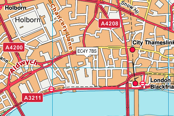EC4Y 7BS map - OS VectorMap District (Ordnance Survey) EC4Y 7BS map - OS VectorMap District (Ordnance Survey)