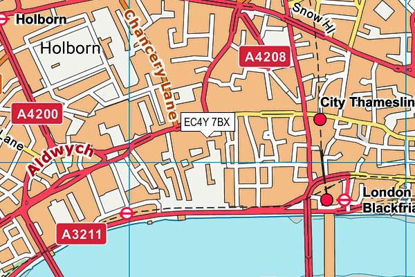 EC4Y 7BX map - OS VectorMap District (Ordnance Survey) EC4Y 7BX map - OS VectorMap District (Ordnance Survey)