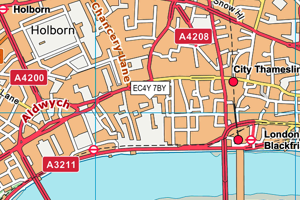 EC4Y 7BY map - OS VectorMap District (Ordnance Survey) EC4Y 7BY map - OS VectorMap District (Ordnance Survey)