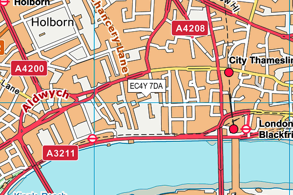 EC4Y 7DA map - OS VectorMap District (Ordnance Survey) EC4Y 7DA map - OS VectorMap District (Ordnance Survey)