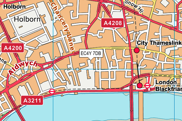 EC4Y 7DB map - OS VectorMap District (Ordnance Survey) EC4Y 7DB map - OS VectorMap District (Ordnance Survey)