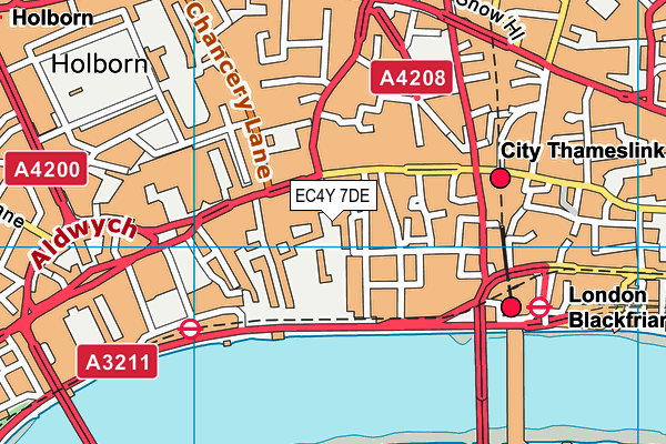 EC4Y 7DE map - OS VectorMap District (Ordnance Survey) EC4Y 7DE map - OS VectorMap District (Ordnance Survey)