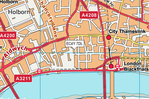 EC4Y 7DL map - OS VectorMap District (Ordnance Survey) EC4Y 7DL map - OS VectorMap District (Ordnance Survey)