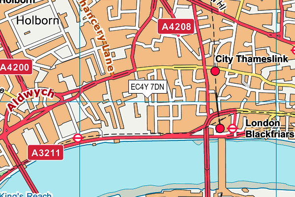 EC4Y 7DN map - OS VectorMap District (Ordnance Survey) EC4Y 7DN map - OS VectorMap District (Ordnance Survey)