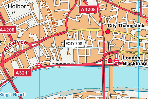 EC4Y 7DS map - OS VectorMap District (Ordnance Survey) EC4Y 7DS map - OS VectorMap District (Ordnance Survey)