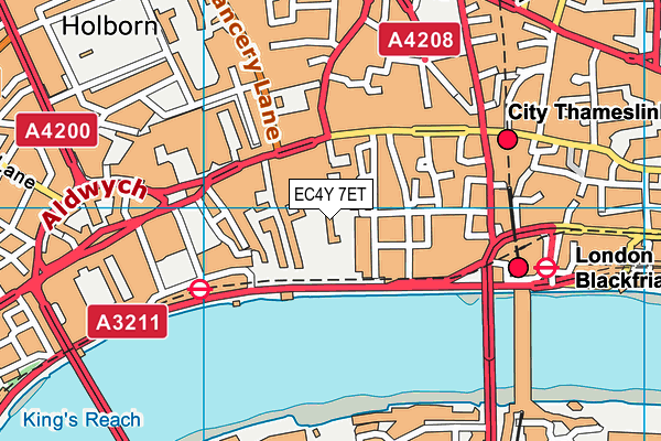EC4Y 7ET map - OS VectorMap District (Ordnance Survey) EC4Y 7ET map - OS VectorMap District (Ordnance Survey)