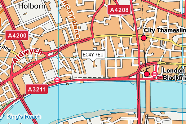 EC4Y 7EU map - OS VectorMap District (Ordnance Survey) EC4Y 7EU map - OS VectorMap District (Ordnance Survey)