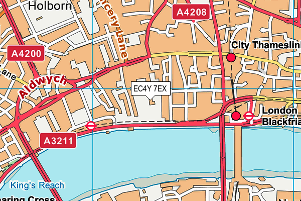 EC4Y 7EX map - OS VectorMap District (Ordnance Survey) EC4Y 7EX map - OS VectorMap District (Ordnance Survey)