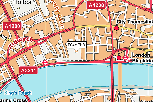 EC4Y 7HB map - OS VectorMap District (Ordnance Survey) EC4Y 7HB map - OS VectorMap District (Ordnance Survey)