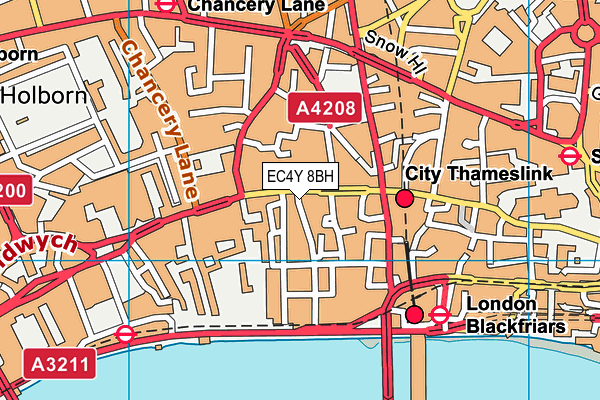 EC4Y 8BH map - OS VectorMap District (Ordnance Survey) EC4Y 8BH map - OS VectorMap District (Ordnance Survey)
