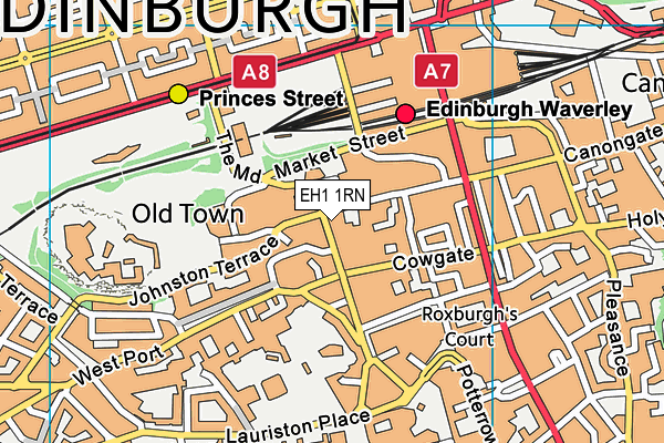 EH1 1RN map - OS VectorMap District (Ordnance Survey) EH1 1RN map - OS VectorMap District (Ordnance Survey)