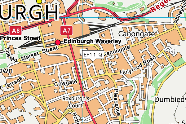 EH1 1TQ map - OS VectorMap District (Ordnance Survey) EH1 1TQ map - OS VectorMap District (Ordnance Survey)
