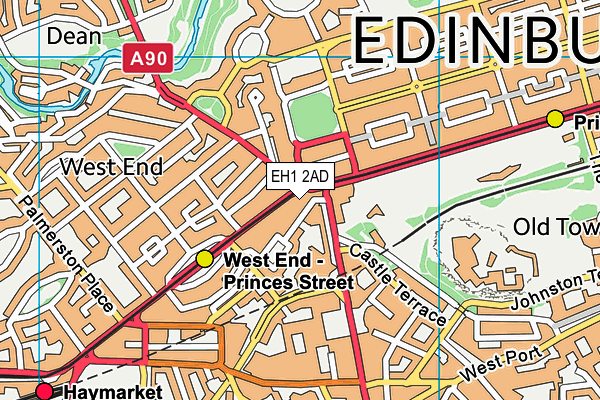 EH1 2AD map - OS VectorMap District (Ordnance Survey) EH1 2AD map - OS VectorMap District (Ordnance Survey)