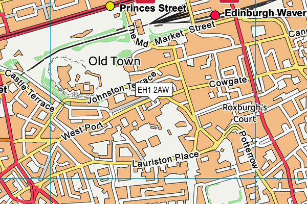 EH1 2AW map - OS VectorMap District (Ordnance Survey) EH1 2AW map - OS VectorMap District (Ordnance Survey)