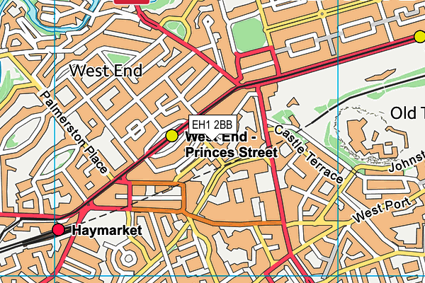 EH1 2BB map - OS VectorMap District (Ordnance Survey) EH1 2BB map - OS VectorMap District (Ordnance Survey)