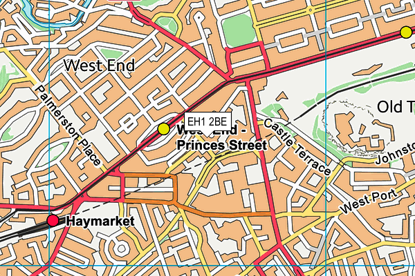 EH1 2BE map - OS VectorMap District (Ordnance Survey) EH1 2BE map - OS VectorMap District (Ordnance Survey)
