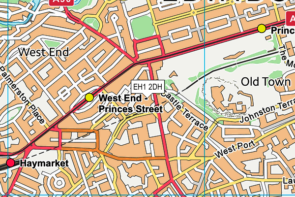 EH1 2DH map - OS VectorMap District (Ordnance Survey) EH1 2DH map - OS VectorMap District (Ordnance Survey)