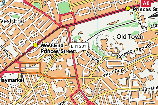 EH1 2DY map - OS VectorMap District (Ordnance Survey) EH1 2DY map - OS VectorMap District (Ordnance Survey)