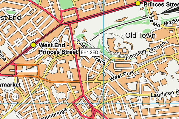 EH1 2ED map - OS VectorMap District (Ordnance Survey) EH1 2ED map - OS VectorMap District (Ordnance Survey)