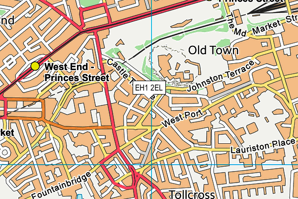 EH1 2EL map - OS VectorMap District (Ordnance Survey) EH1 2EL map - OS VectorMap District (Ordnance Survey)