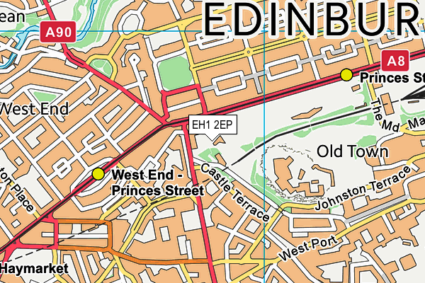 EH1 2EP map - OS VectorMap District (Ordnance Survey) EH1 2EP map - OS VectorMap District (Ordnance Survey)